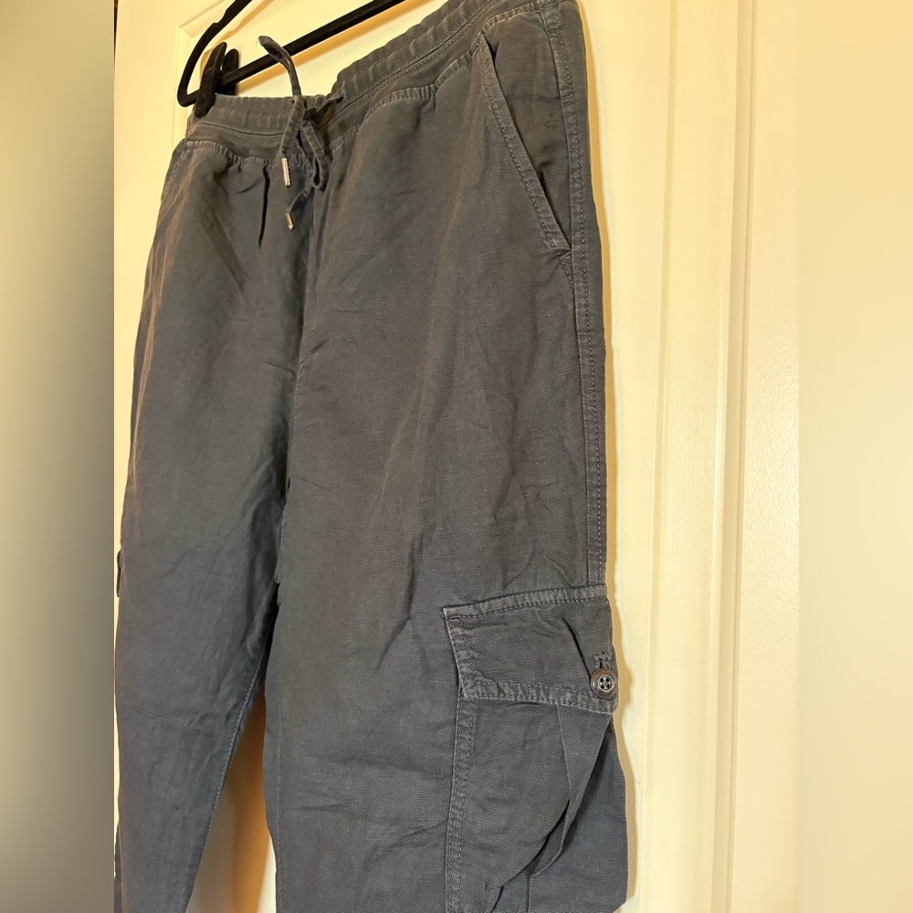 Gap Linen Blend Pull On Cargo Joggers, size M, NWOT - Picture 2 of 5